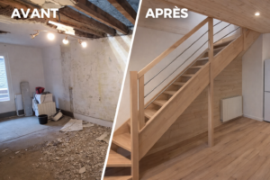 Création d'escalier avant et après